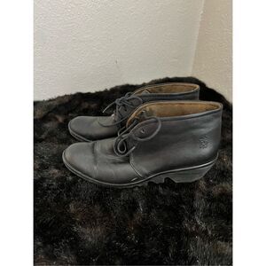 Fly London Ankle Boot Black Leather Womens 40 9.5